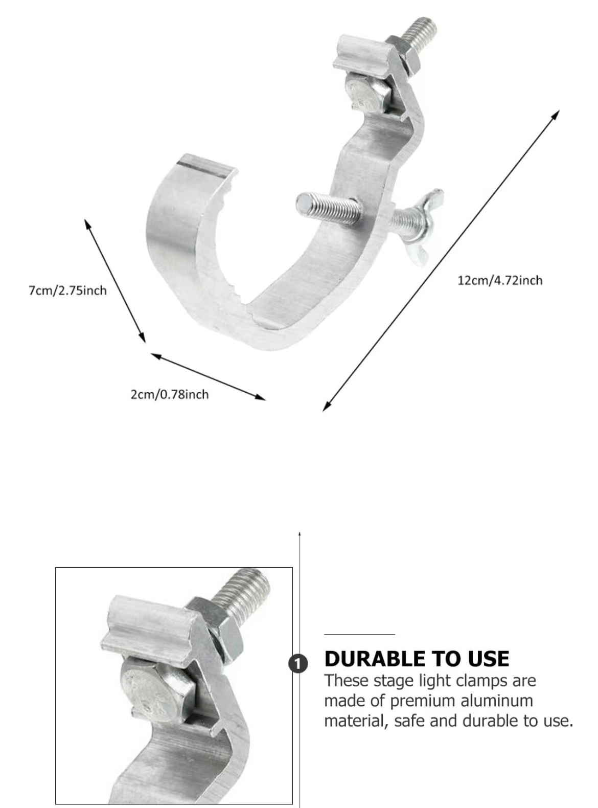 Aluminum Alloy Moving Head Light Clamp Custom Par Stage DJ Truss Clamps
