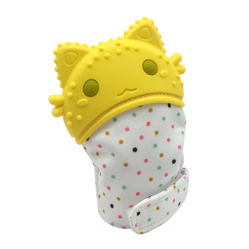 Kids Munch Mitt Stimulating Teething Mom-Invented Silicone Teether Mitten with Travel Bag Ideal Toys for Baby Shower Gift