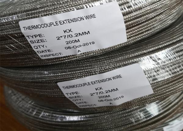 2x0.5mm 2x0.6mm 2x0.8mm Type E Thermocouple Extension Wire Metal Shield