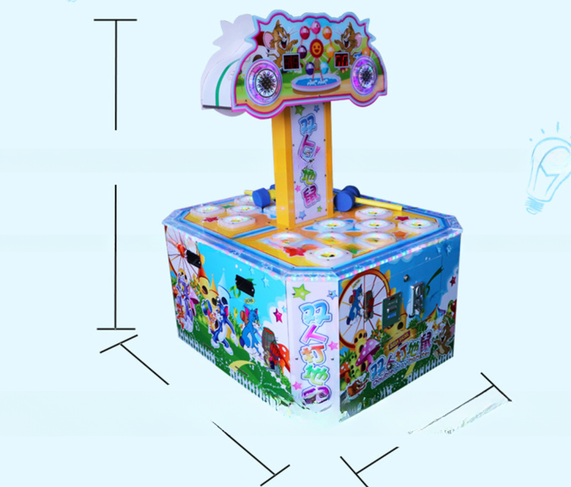 Dreamland indoor game center double players hitting mouse arcade machine for sale