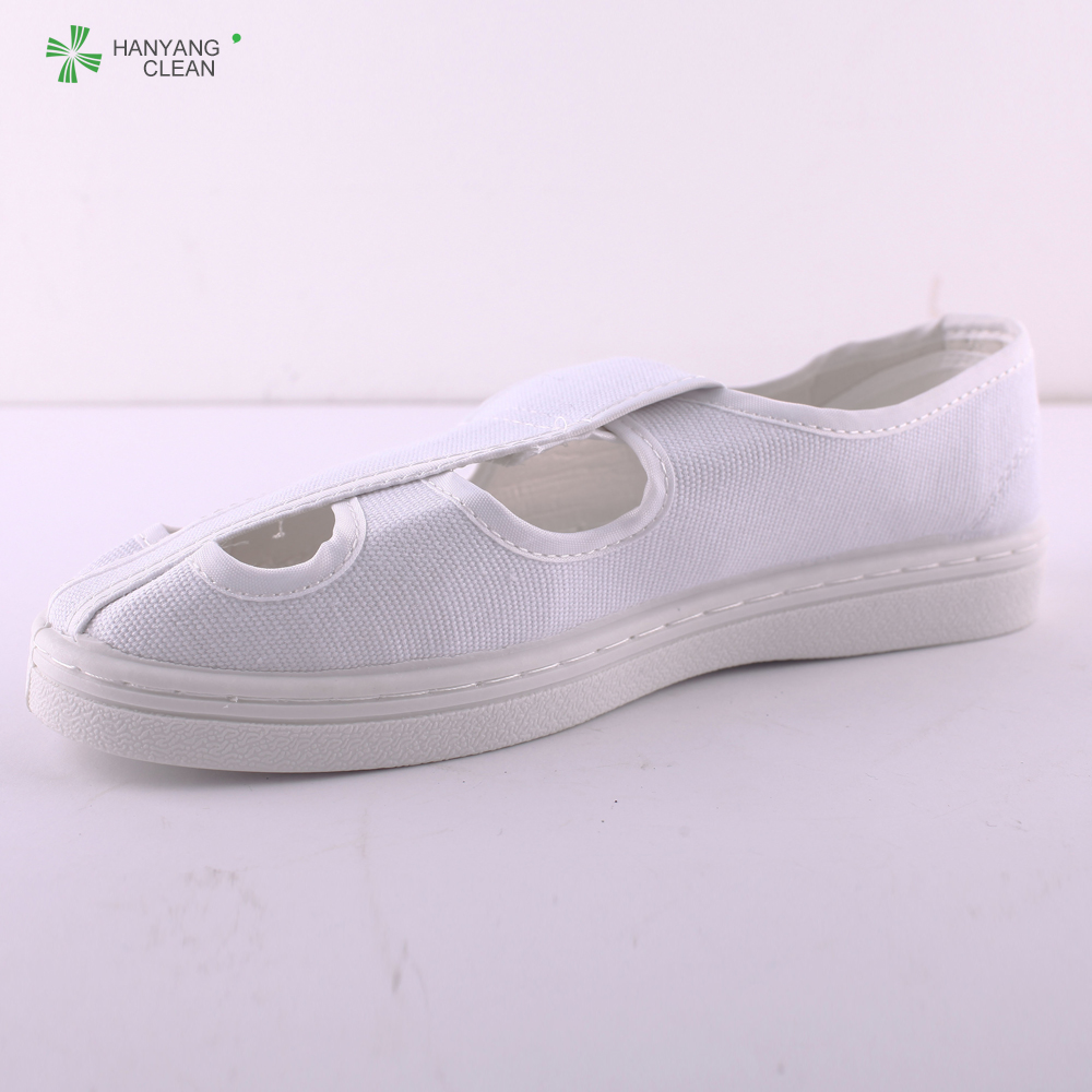 Cleanroom white unisex gender PVC sole antistatic esd lab shoe medical shoes for pharmaceutical