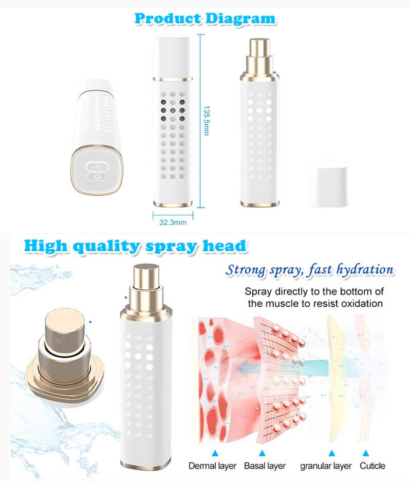 Portable Moisturizer Hydrogen Mist Sprayer 1000PPB Convenient Compact