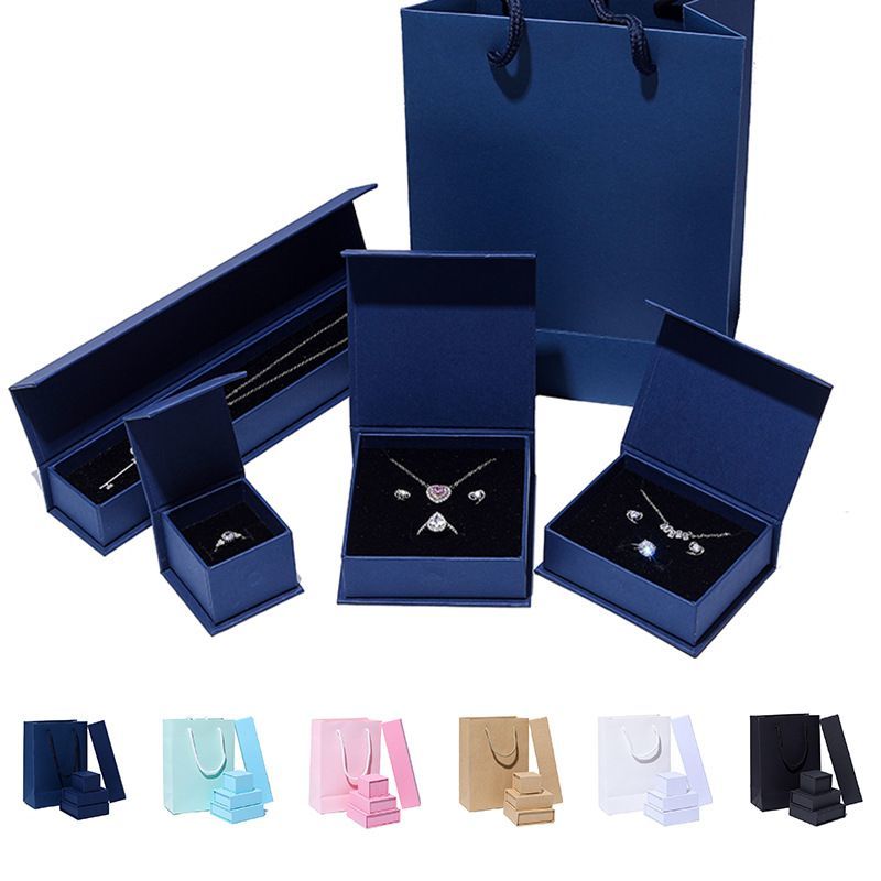Custom Logo Printed Wedding Ring Romantic Bow Tie Lid and Base Cardboard Paper Packaging Jewelry Gift Box for Earrings Necklace Rings Bracelet