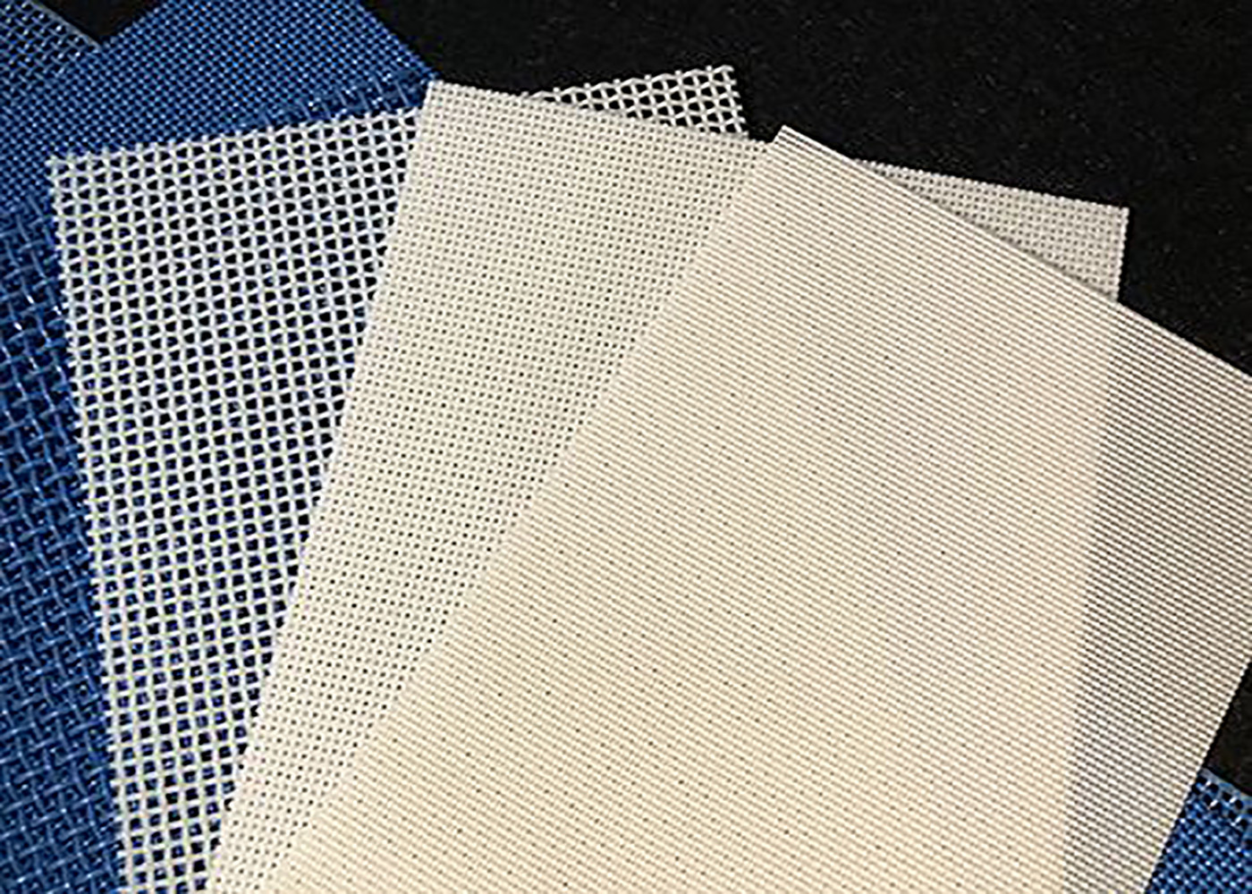 Blue Color Square Hole Polyester Mesh Belt Dryer Woven Mesh Screen Fabric