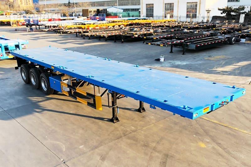 CIMC 2/3/4 axles new factory customized 12m 13m 14m 40t 60t 80t100t Africa container cargo transport flatbed deck semi trailer