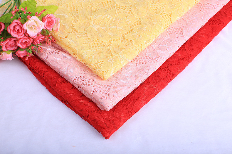 2017 Hot Sale Garment Accessories Strech French Lace Fabric with Different Color-