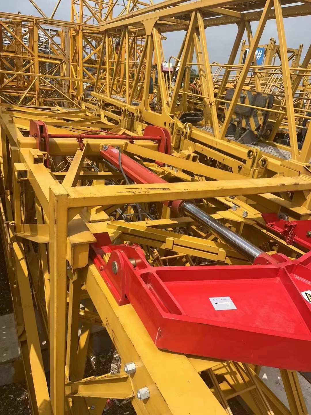 Yellow XCMG 6515-10 Used Tower Crane Spare Parts Provided for All Your Construction Needs