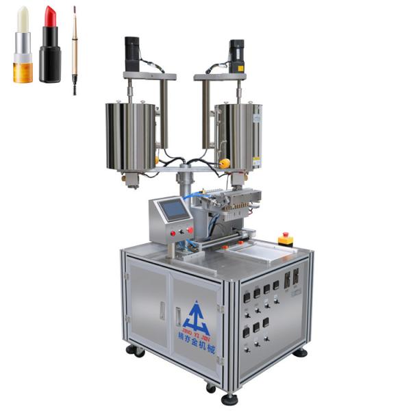 SUS304 Eyebrow Pencil Filling Machine 12 Holes Double Barrel Automatic Lipstick