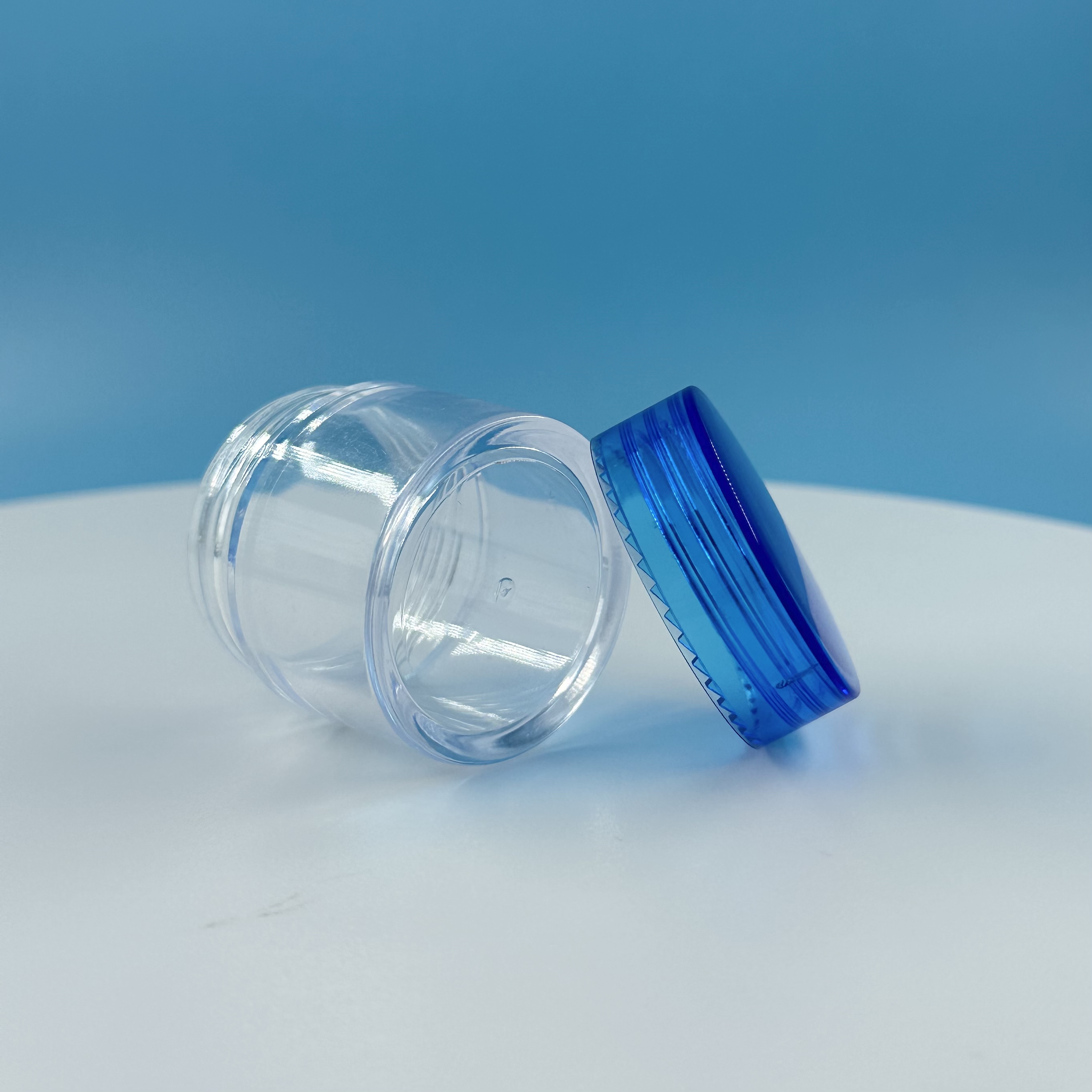 20ml Cosmetic Container Empty Jar PS Clear Plastic Jar with Lid
