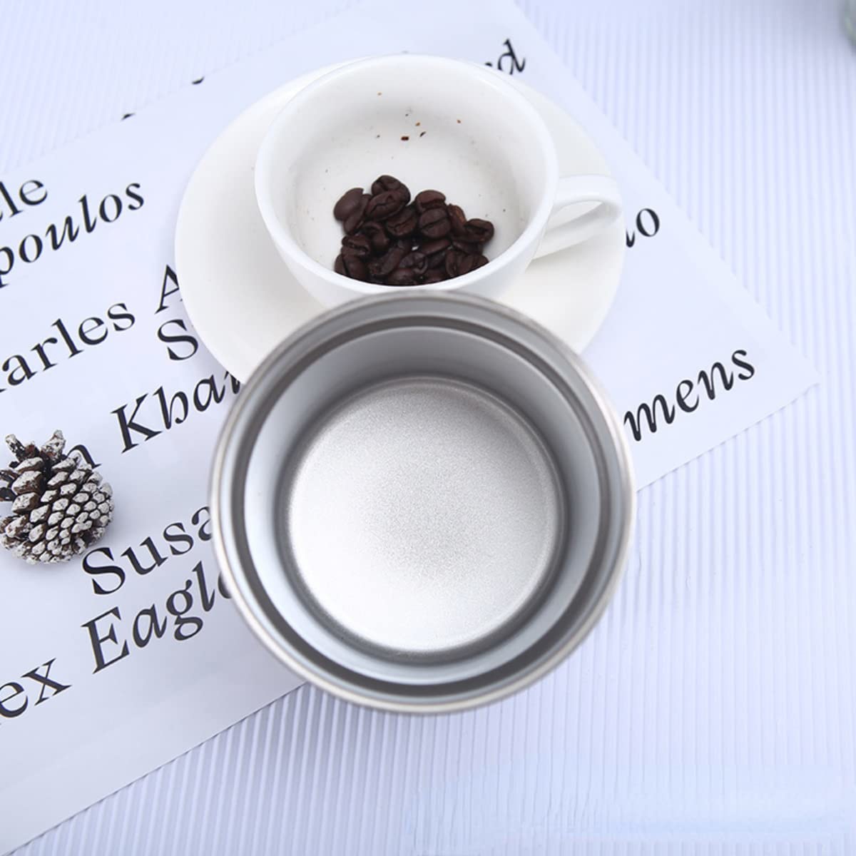 Customized Printing Stainless Steel Thermal Cup Portable Outdoor Straw 304 Stainless Steel Vacuum Double-Layer Thermal Cup