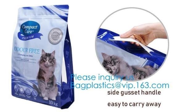 5 kg dog food handle bag Aluminum Foil Side Gusset Quad Sealed Dog Food Bag