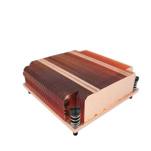 Pure Copper Skived Heatsink CNC machining Process Customized Fin Pitch