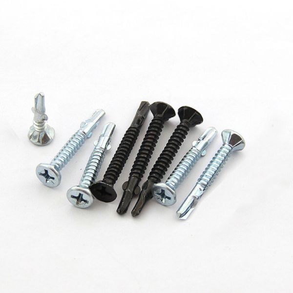 Flat Head Self Drilling Screw with 0.125 Inch Head Height for Building
