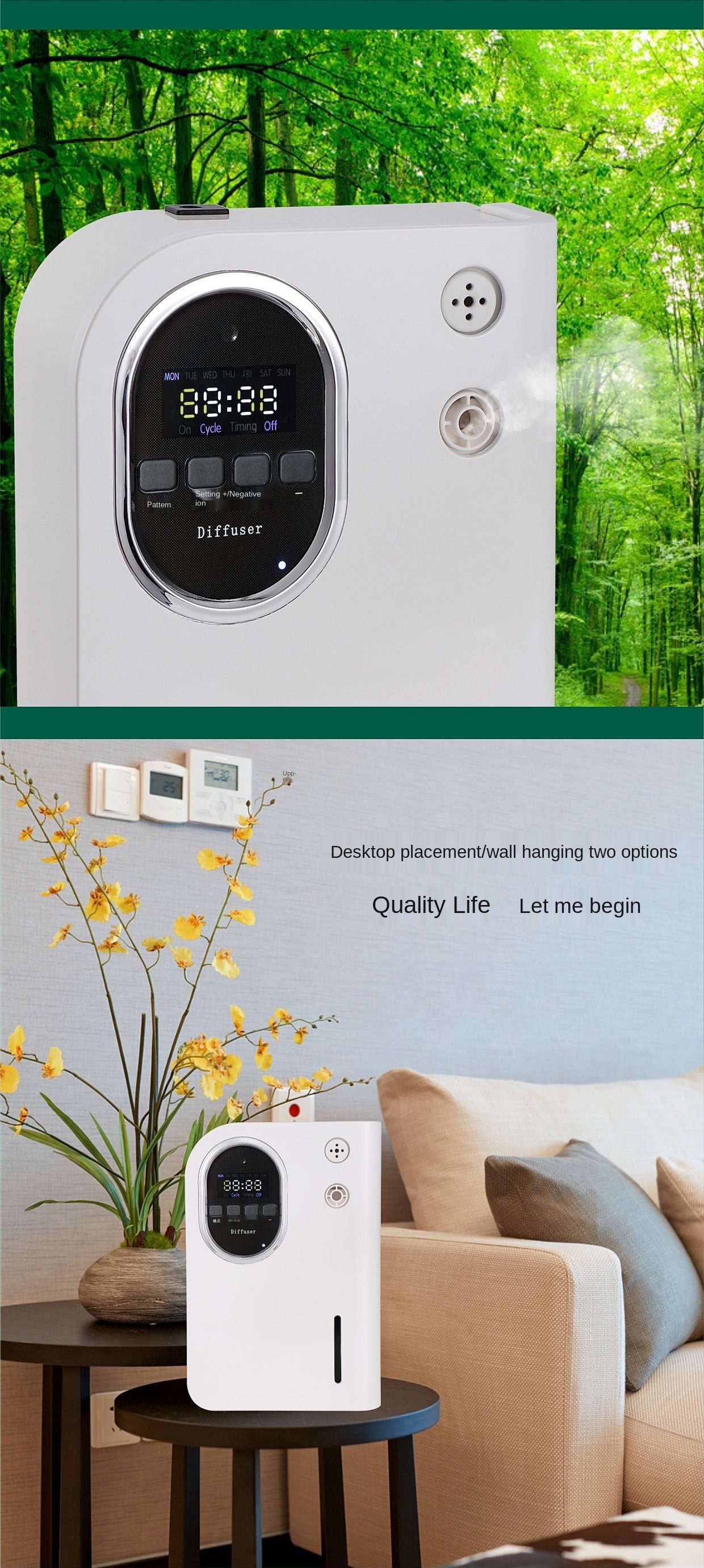 2023 New Arrival Aroma Diffuser Large Coverage 160ml Portable Essential Oil Diffuser Quiet Negative ion purify scent diffuser