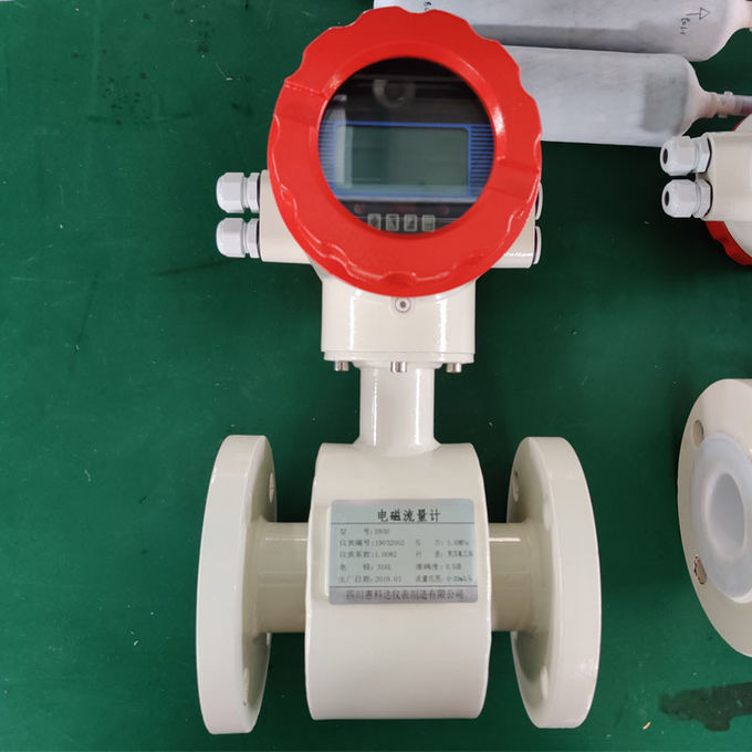 Long Life 50mm Water Oil Electromagnetic Flow Metre For Liquid Nitrogen