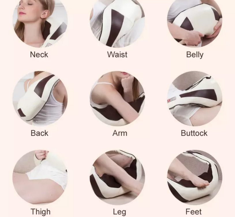 Electronic Vibration Tapping Shiatsu Neck And Shoulder Massager With Heat