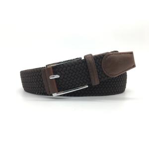 Polyester Adjustable Braided 35mm Mens Elastic Stretch Belt