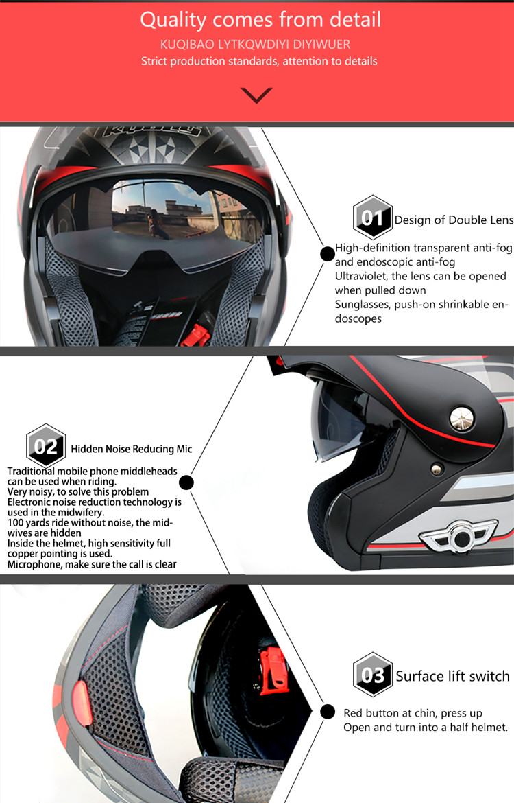 Whosale Vintage Bluetooth Helmet Full Face Motorcycle Helmet Motorcycle L/XL/XXL