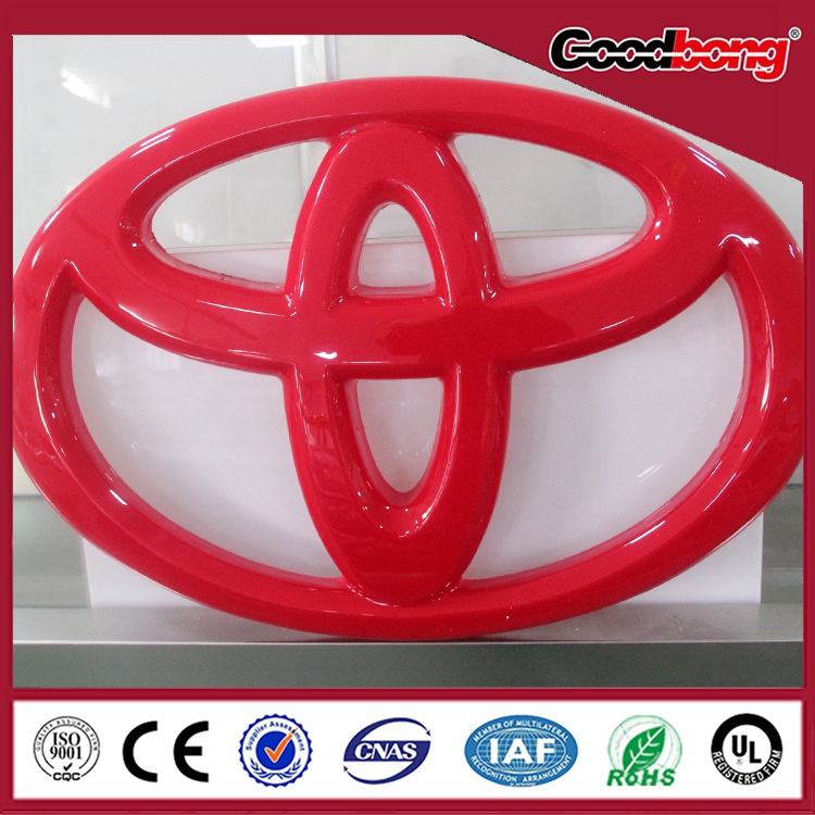 arcylic 3d led outdoor /indoor vacuum forming chorme illuminated car signage