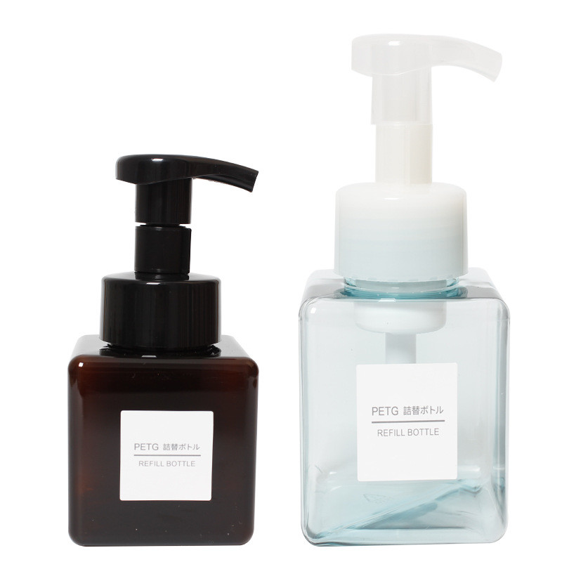 450ml PETG Square Soap Dispenser 650ML 250ml Foam Pump Plastic Bottles