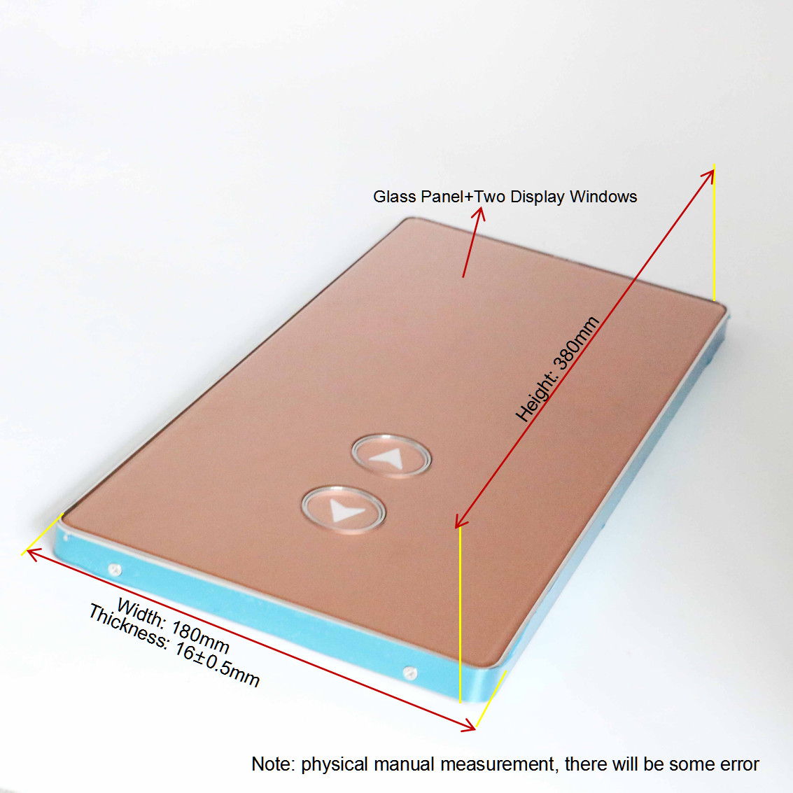 Double Display Up/Down Arrow Button Glass Panel Hop LOP Elevator Parts