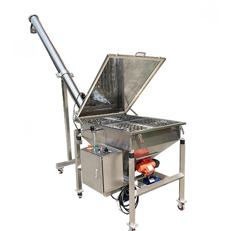 OEM Vibrating Sugar Screw Feeder Corn Powder Inclined Auger Screw Conveyor with Hopper