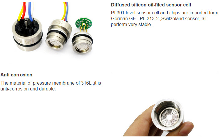 Explosion Proof Submersible Pressure Transducer For Hot Spring With CE Certificate