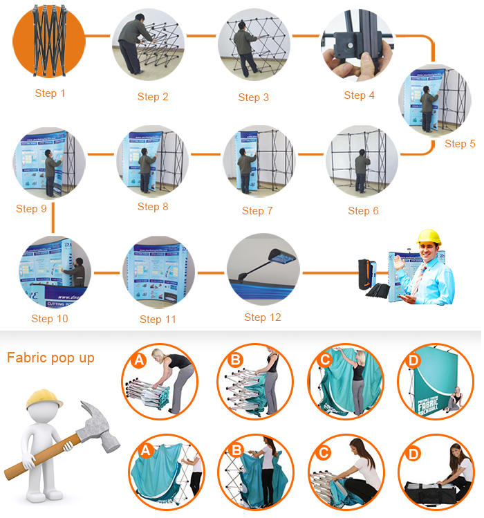 portable trade show tension fabric backdrop display