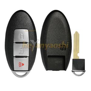 Nissan 3 Buttons Smart Key Shell with Emergency Key Insert