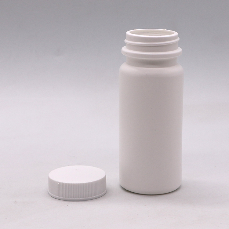 Collar Material HDPE 120ML White Plastic Bottle for Pill Vitamin Capsule 120CC Empty