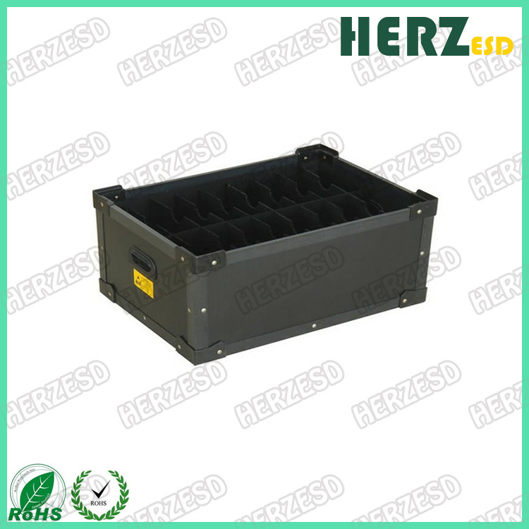 Conductive PP Hollow Sheet ESD Cardboard Sheets , Hollow Recyclable Corrugated Plastic Sheets