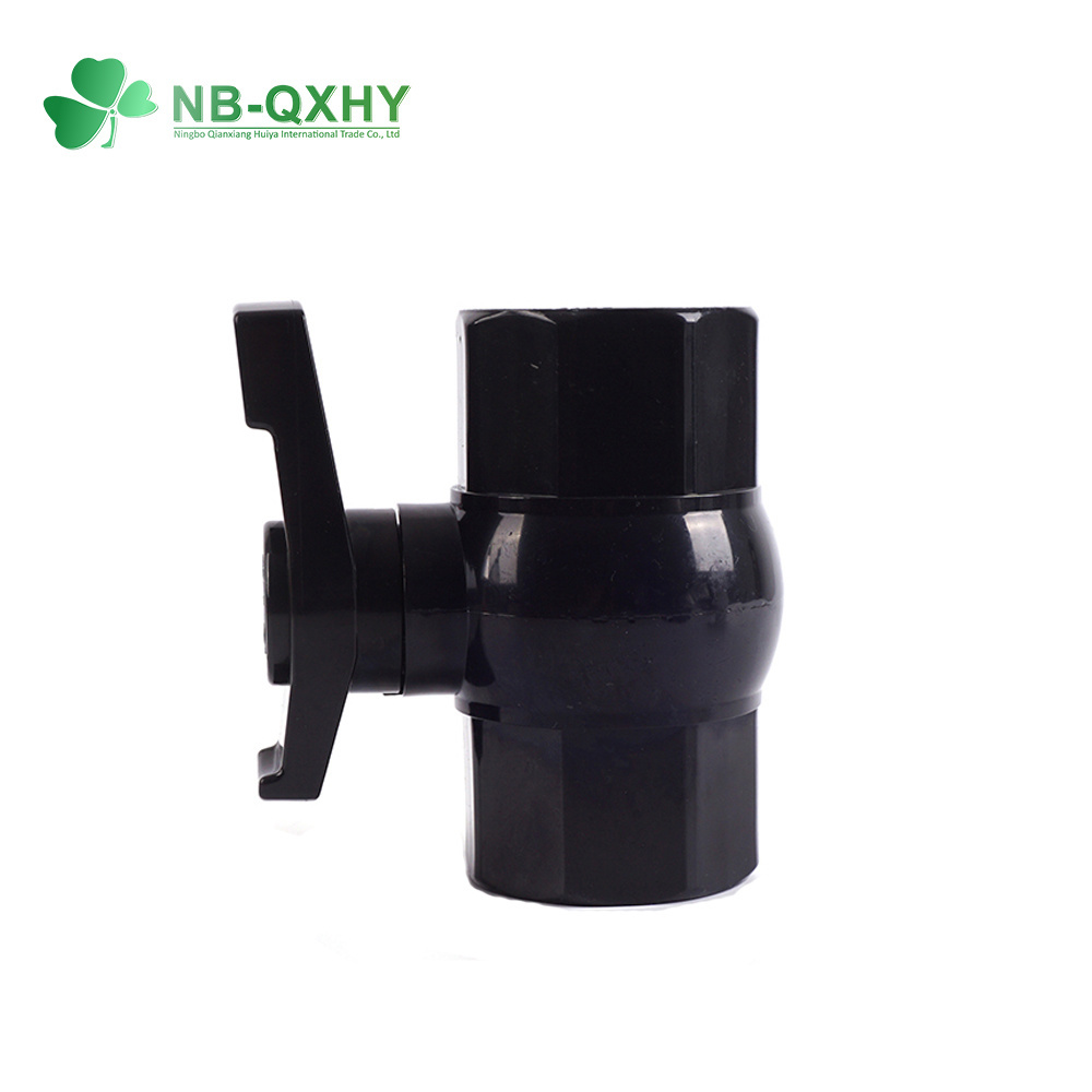 New Type DIN&BSPT Standard Black Durable PVC/UPVC Ball Valve for Water Supply
