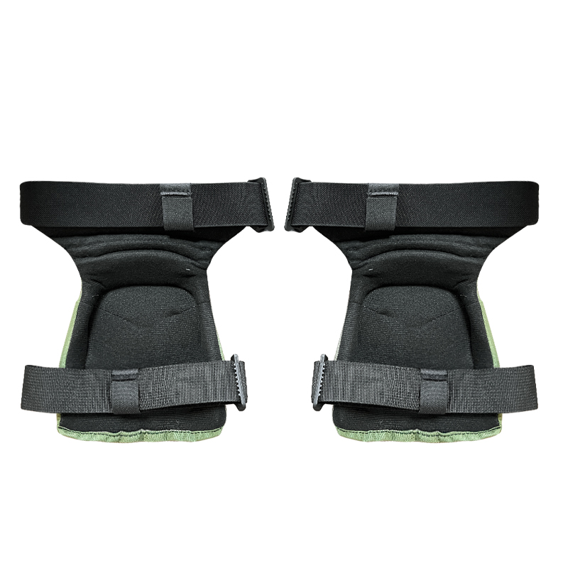 Thick 600D Polyester Green Hard Shell Knee and Elbow Pads for Outdoor Enthusiasts