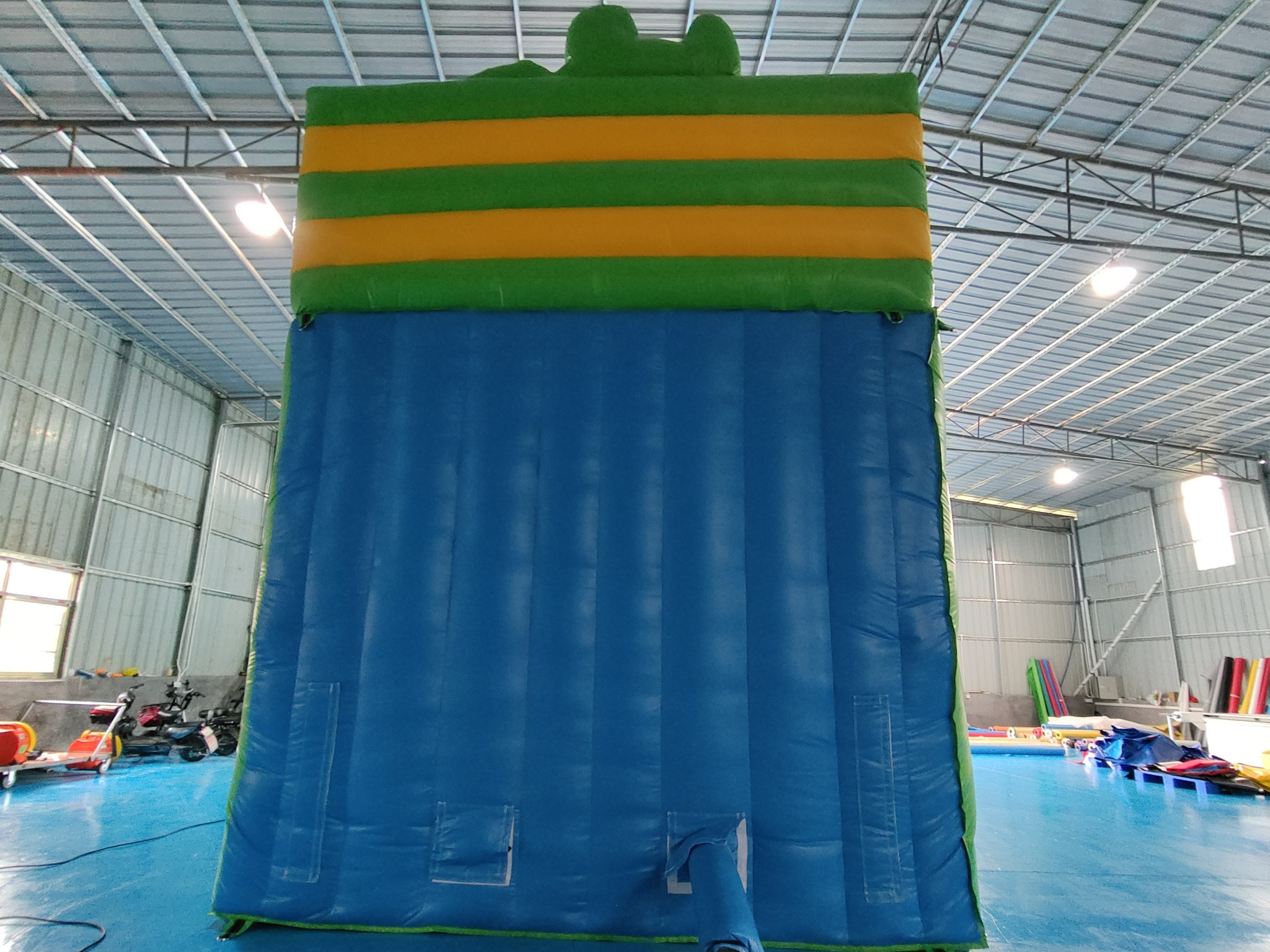 Commercial Grade PVC Inflatable Dry Slide With Pillar Colorful Inflatable Double Slides For Kids