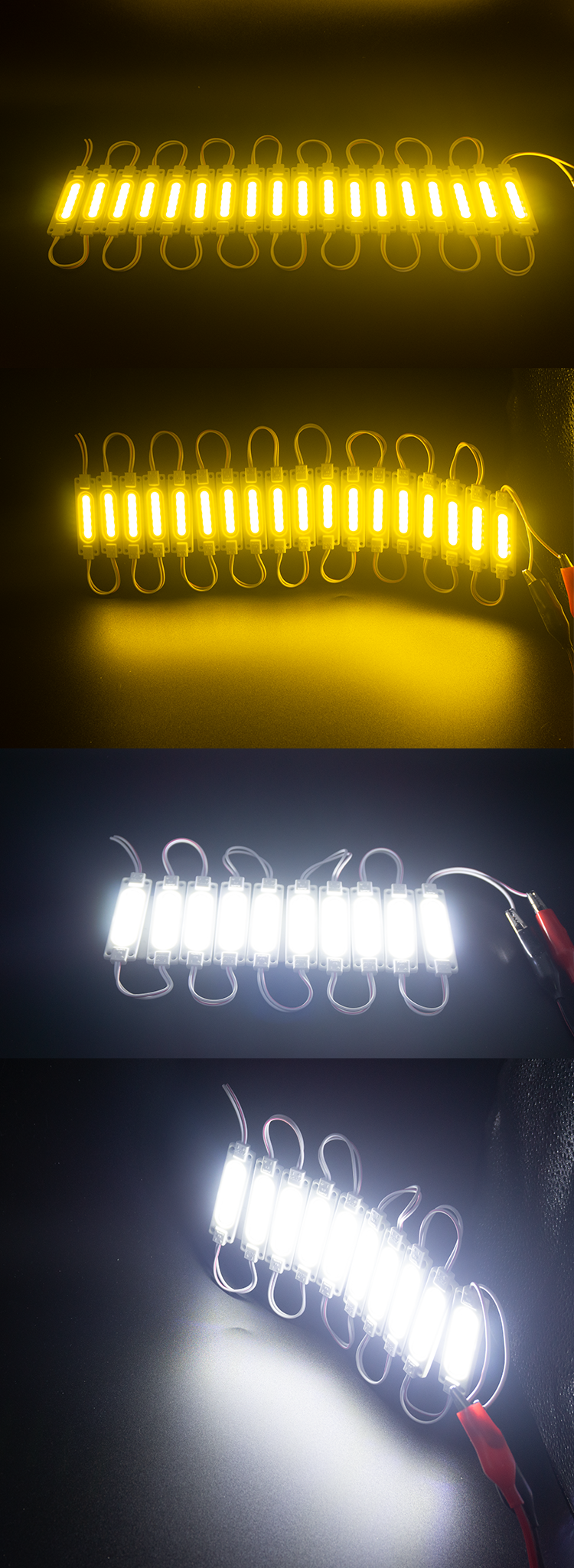 High Bright Yellow White Waterproof Decorative COB LED Module 12V 24V