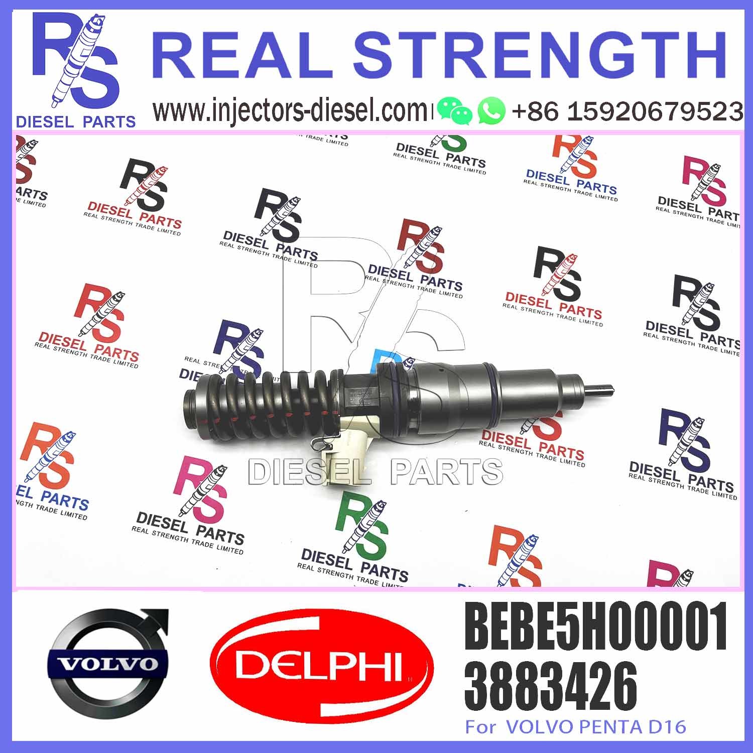 Diesel Fuel Injector 3883426 4 Pins Fuel Injection Nozzle BEBE5H00001 For V-O-L-V PENTA D16