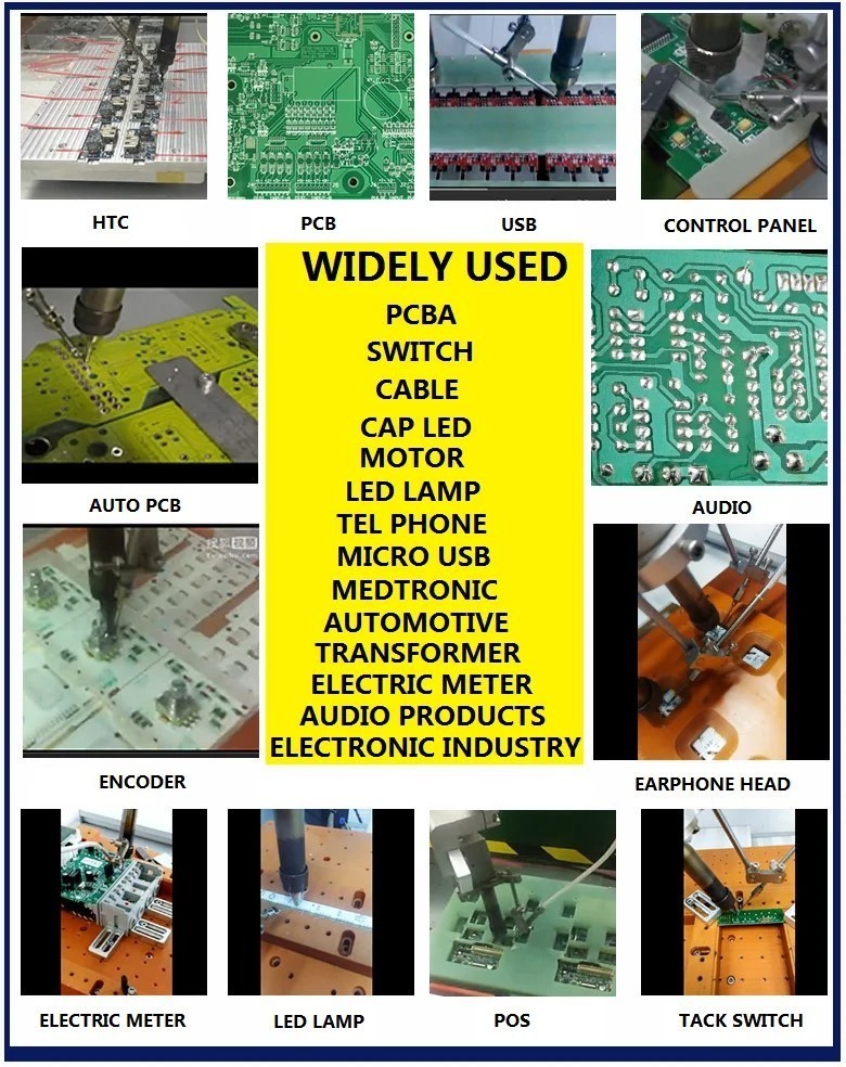 Useful One Head Dual Platform Soldering Robot for LED Wire PCB USB Cable