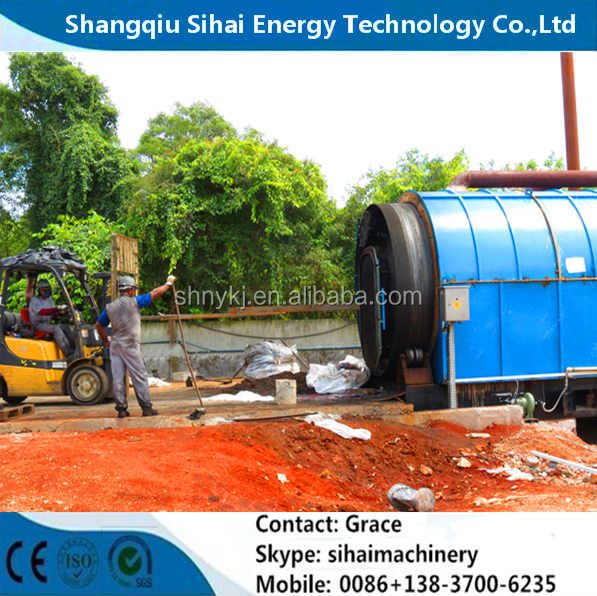 15 Tons Handling Capacity Rubber Oil Recycling Production Line Pyrolysis Machinery