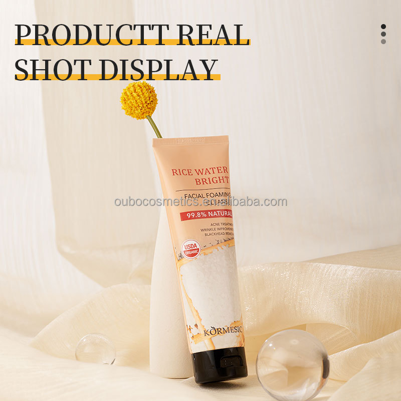 Face Wash Facial Cleanser Whitening Face Wash With Rice Extract for Oily Dry Skin