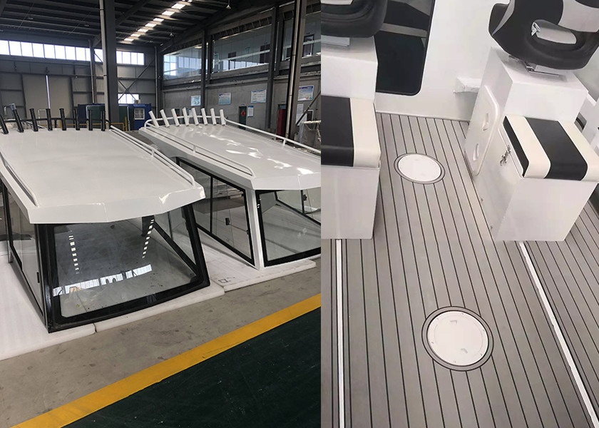 22ft Length Aluminum Fishing Boats 2.45m Beam With Enclosed Windshield