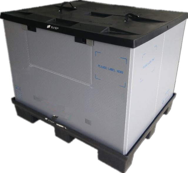 Custom Size HDPE collapsible pallet vented storage foldable plastic pallet box for agriculture