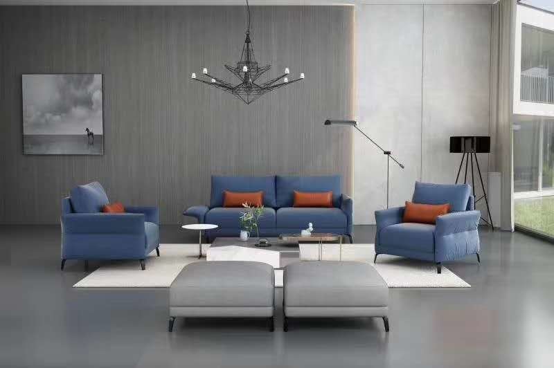 Fabric / Leather Cushion 2 Seater Contemporary Living Room Sofa