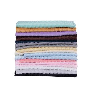Super Soft Dot Minky Plush Fabric 150CM For Blankets