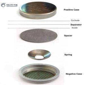 304SS Coin Cell Case Including Spring And Spacer Lithium Ion Battery Materials