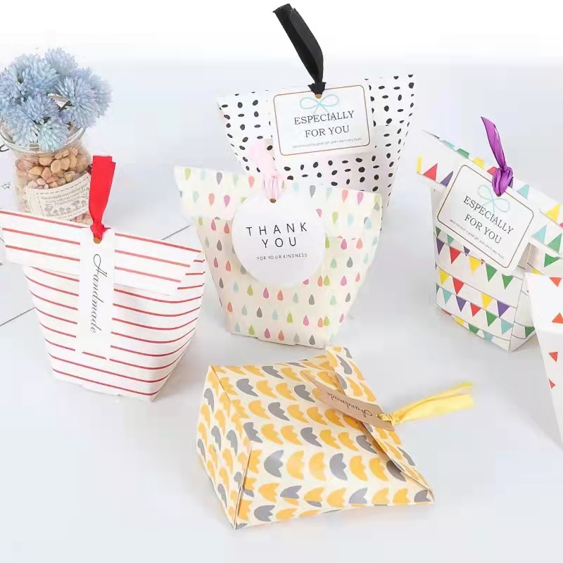 Custom logo printed party favor colorful goodie candy paper gift bag for kids birthday party