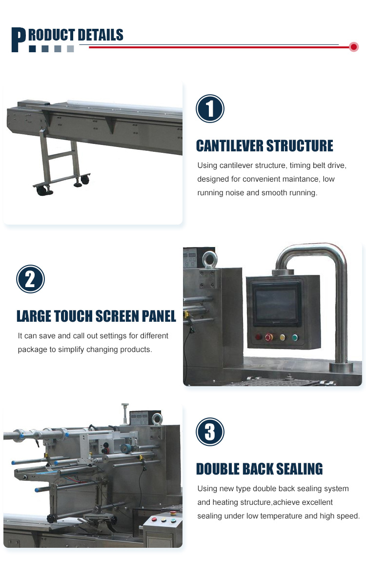 Using Flexible Clamping System Auto Toothpaste Flow Packing Machine