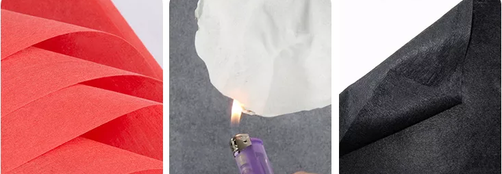 Fire Retardant Spunlace Nonwoven Fabrics / Polyester Viscose Fabric For Wet Wipes