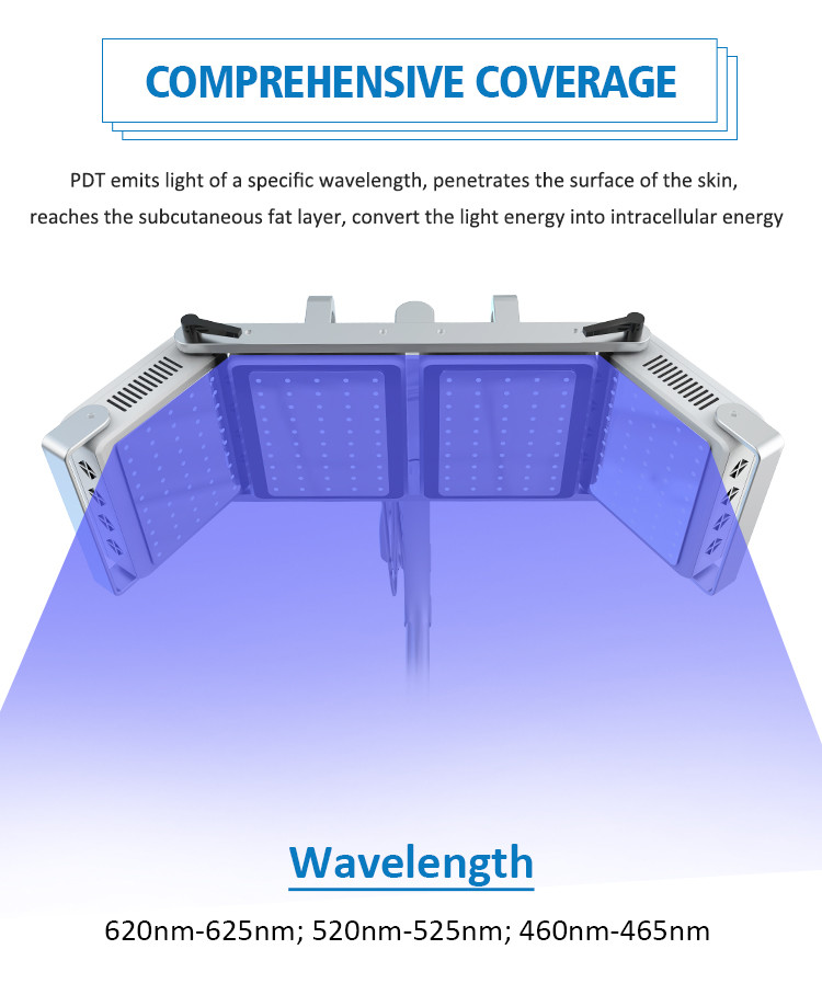 Customizable PDT Machine With 1500PCS LEDs For Skin Rejuvenation Treatment