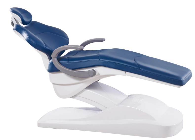 Grey Color Dental Treatment Chair Unit Mobile Instrument Tray Design Dental Chair With Memories
