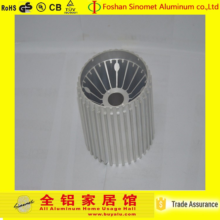 Melting Finish Aluminum Industrial Profile LED Heat Sink Custom Length